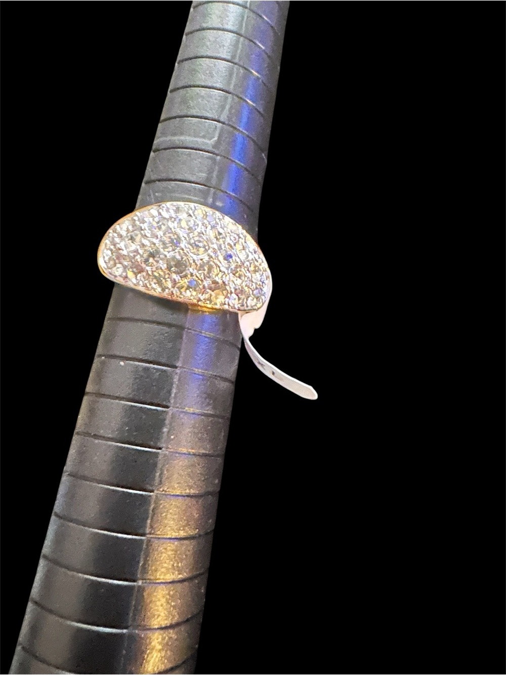 Vintage Camille Lucie Pavé Dome Ring in Gold Tone